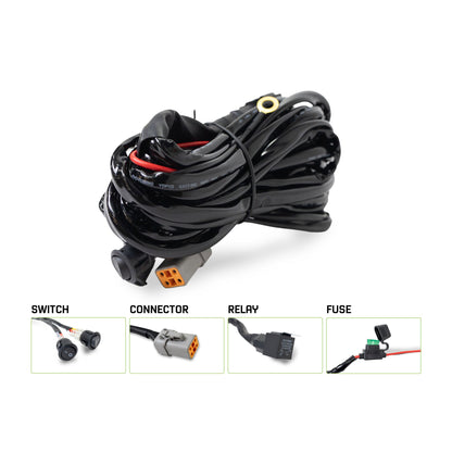 DV8 OFF-ROAD | 40 AMP DTP 4 Inch Pin Halo Light Harness  | UNWH-05