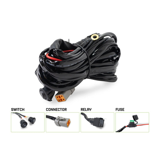 DV8 OFF-ROAD | 40 AMP DTP 4 Inch Pin Halo Light Harness  | UNWH-05