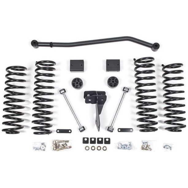 ZONE OFFROAD |  4" Box Kit for 07-2018 Jeep JK 4 Door Models (Shocks Not Included) ZONJ1411 parts and components layout.