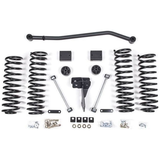 ZONE OFFROAD |  4" Box Kit for 07-2018 Jeep JK 4 Door Models (Shocks Not Included) ZONJ1411 parts and components layout.