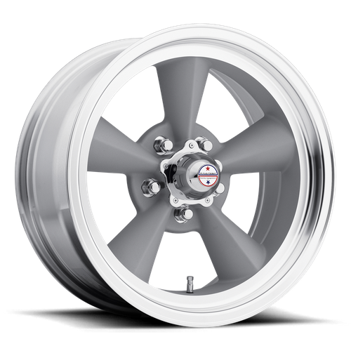 American Racing VN309 TT O Vintage Silver W/ Machined Lip wheel