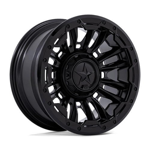 XD XD870 BOMBER Matte Black W/ G-Blk Ring off-road wheel featuring robust design and removable rock ring.