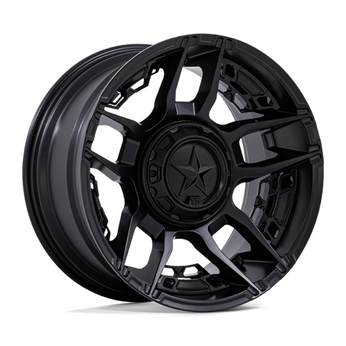 XD XD871 SLASH Matte Black wheel showcasing split five-spoke design and aggressive styling for off-road vehicles.