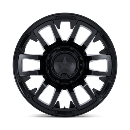 XD XD872 COLOSSUS Matte Black wheel featuring a bold split 6-spoke design in a deep concave profile.
