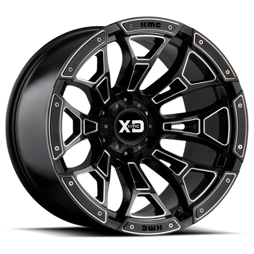 XD XD841 BONEYARD Gloss Black Milled wheel