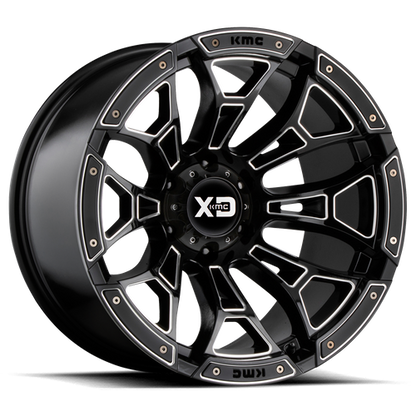 XD XD841 BONEYARD Gloss Black Milled wheel