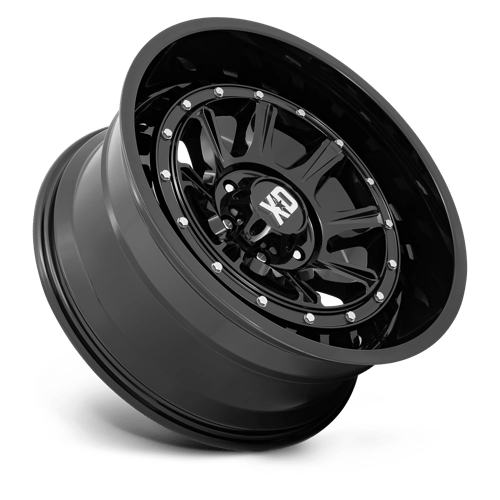 XD XD866 OUTLANDER Gloss Black wheel showcasing its strong design and unique eight-spoke style.