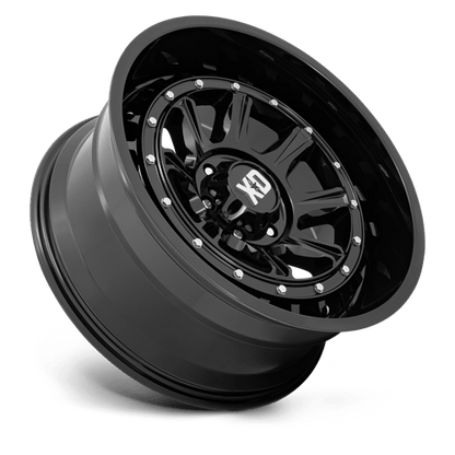 XD XD866 OUTLANDER Gloss Black wheel showcasing its strong design and unique eight-spoke style.