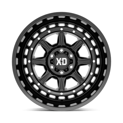 XD XD866 OUTLANDER Gloss Black wheel featuring eight-spoke design and lightweight construction.