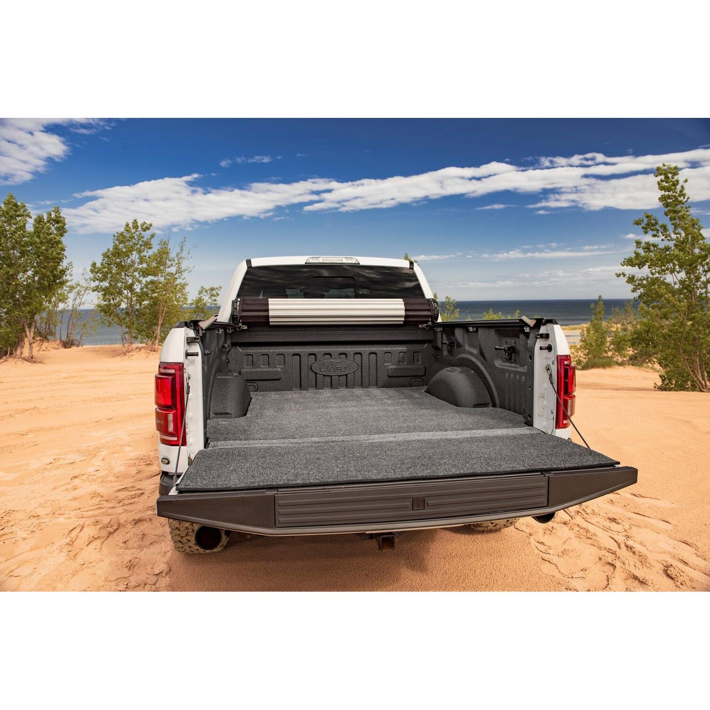 BedRug XLT Bedmat For Spray-In Or No 19+ - Charcoal (New Body Style) Silverado/Sierra 8' Bed w/o Multi-Pro Tailgate Bed Mat w/ Tailgate Mat