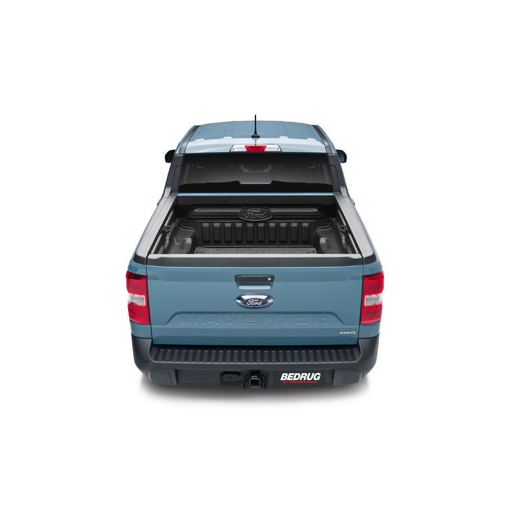 BedRug XLT Mat Spray In 22-25 Ford Maverick Bed Liner w/ Tailgate Mat - Charcoal (XLTBMM22SBS) installed in truck bed