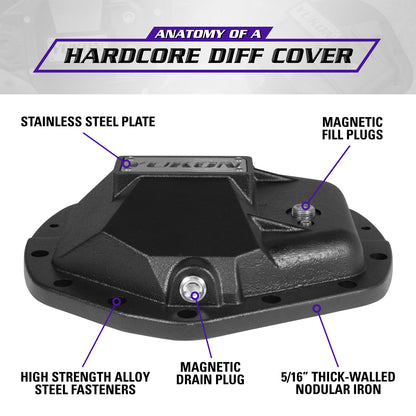 Yukon Gear & Axle Hardcore Diff Covers For 11.5 & 11.8 GM Dodge RAM Differentials 11.5 Inch & 11.8 Inch AAM Nodular product