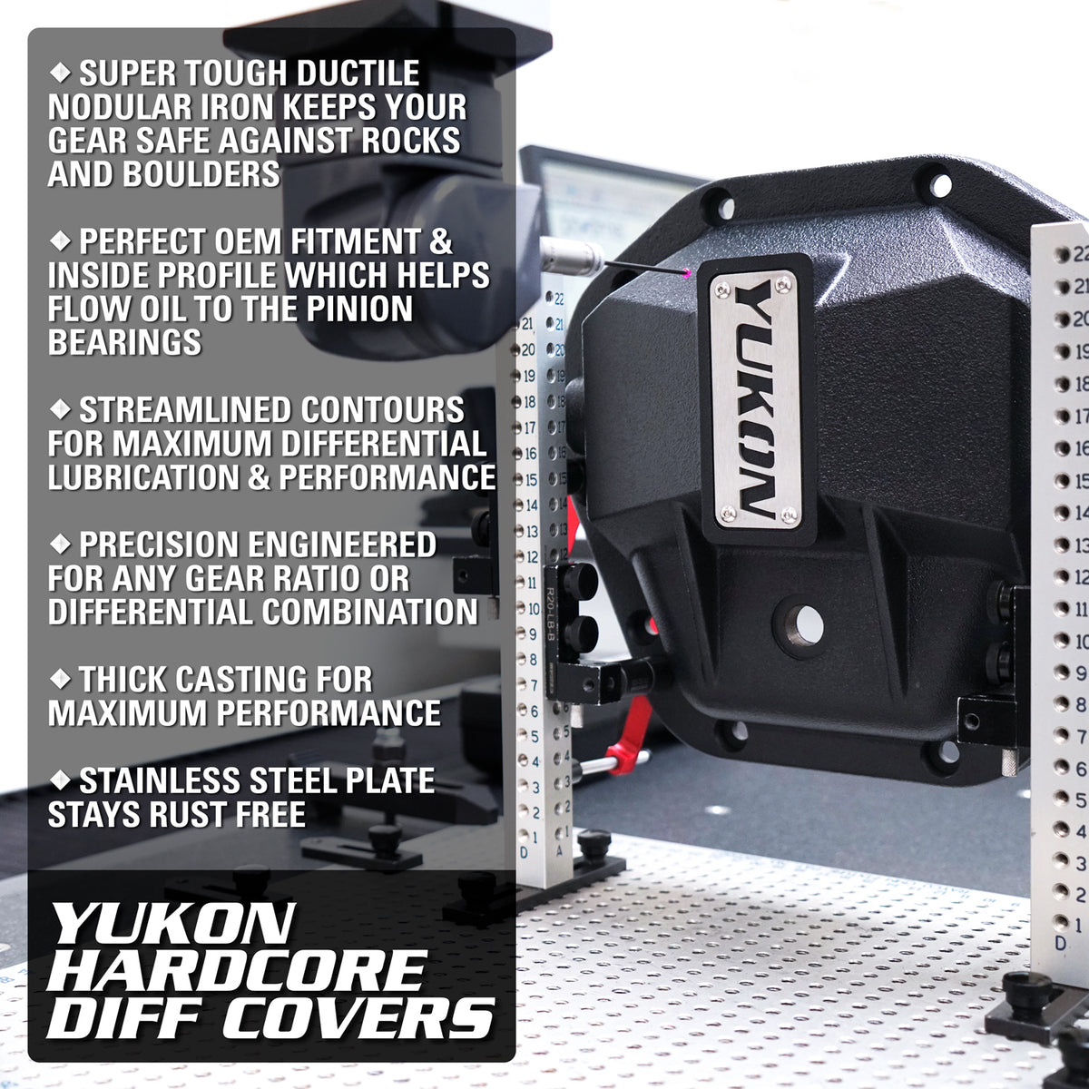 Yukon Gear & Axle Hardcore Diff Covers For 11.5 & 11.8 GM Dodge RAM Differentials 11.5 Inch & 11.8 Inch AAM Nodular product