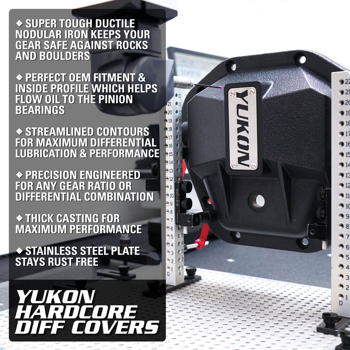 Yukon Gear & Axle Hardcore Diff Cover For Dana 80 Rear Differential D80 Nodular Iron Differential Cover for product image 3