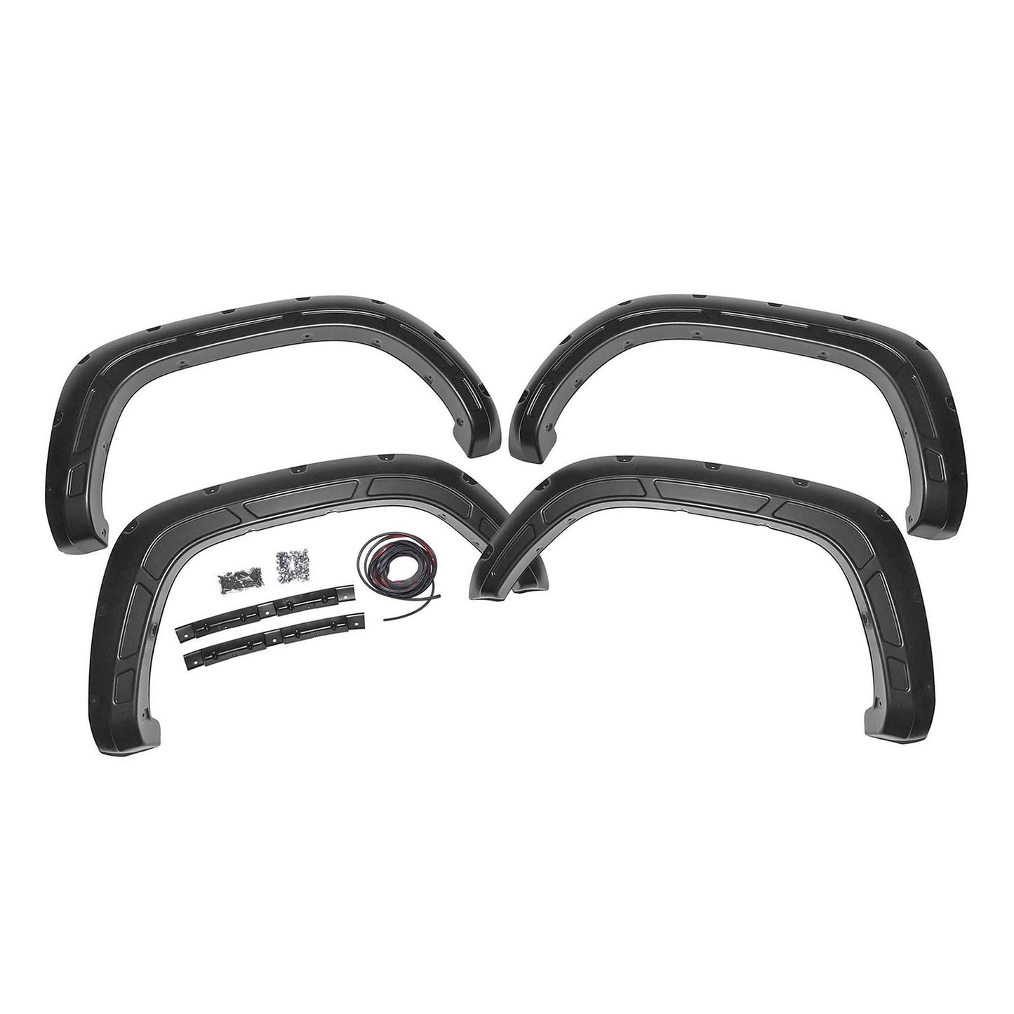 ROUGH COUNTRY | Defender Fender Flares  202 Black Onyx  Toyota Tacoma 2WD/4WD (2016-2023) | A-T11621-202