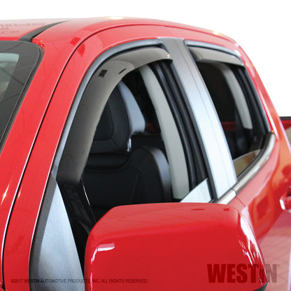 Westin In Channel Wind Deflector 4pc 2015-2022 Chevy/GMC Colorado/Canyon Crew Cab Smoke