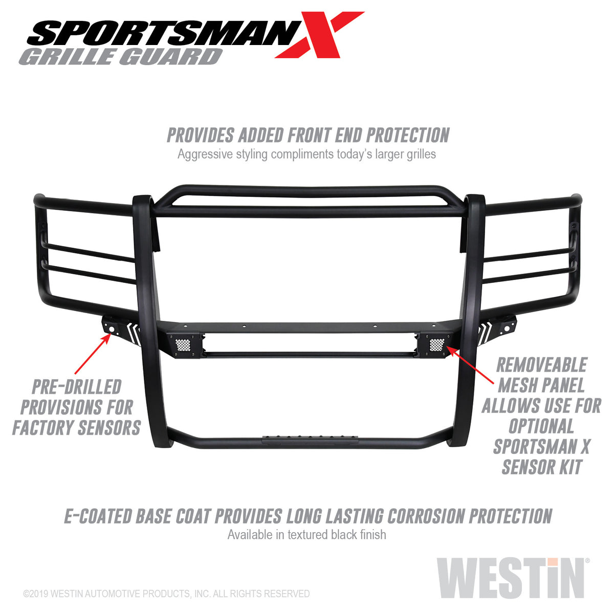 Westin Sportsman X Grille Guard 2016-2018 Chevy Silverado 1500