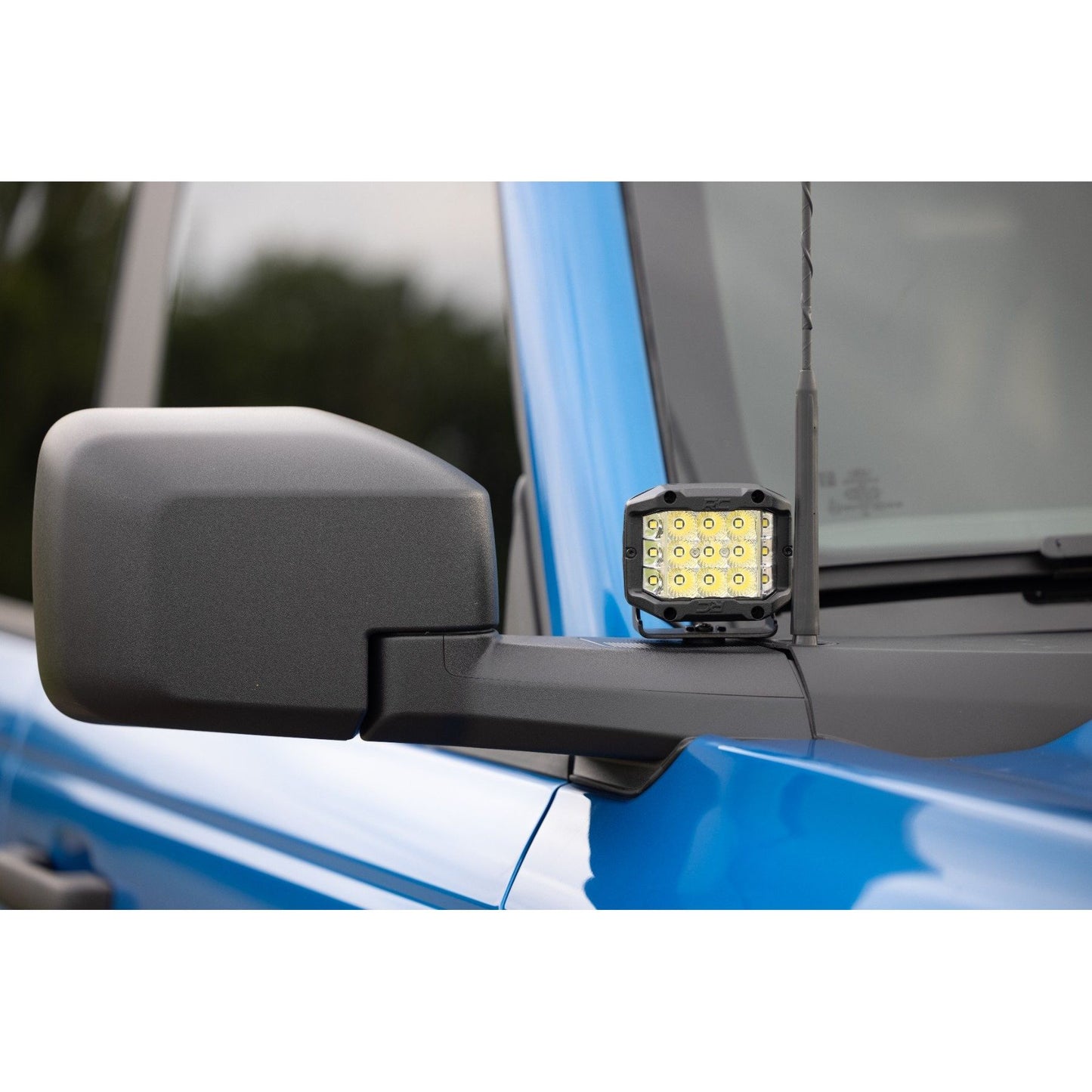 ROUGH COUNTRY LED Light Kit | Ditch Mount | 2" Black Pair | White DRL | Ford Bronco (21-25) | 71048
