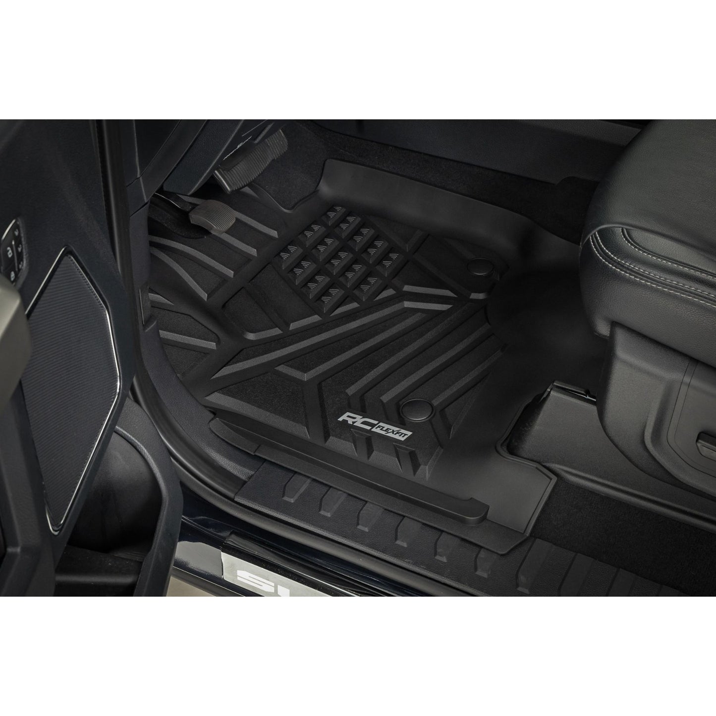 ROUGH COUNTRY Flex-Fit Floor Mats | Front | Ford F-250/F-350 Super Duty 2WD/4WD (2017-2026) | FF-5171