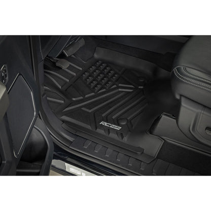 ROUGH COUNTRY Flex-Fit Floor Mats | Front | Ford F-250/F-350 Super Duty 2WD/4WD (2017-2026) | FF-5171