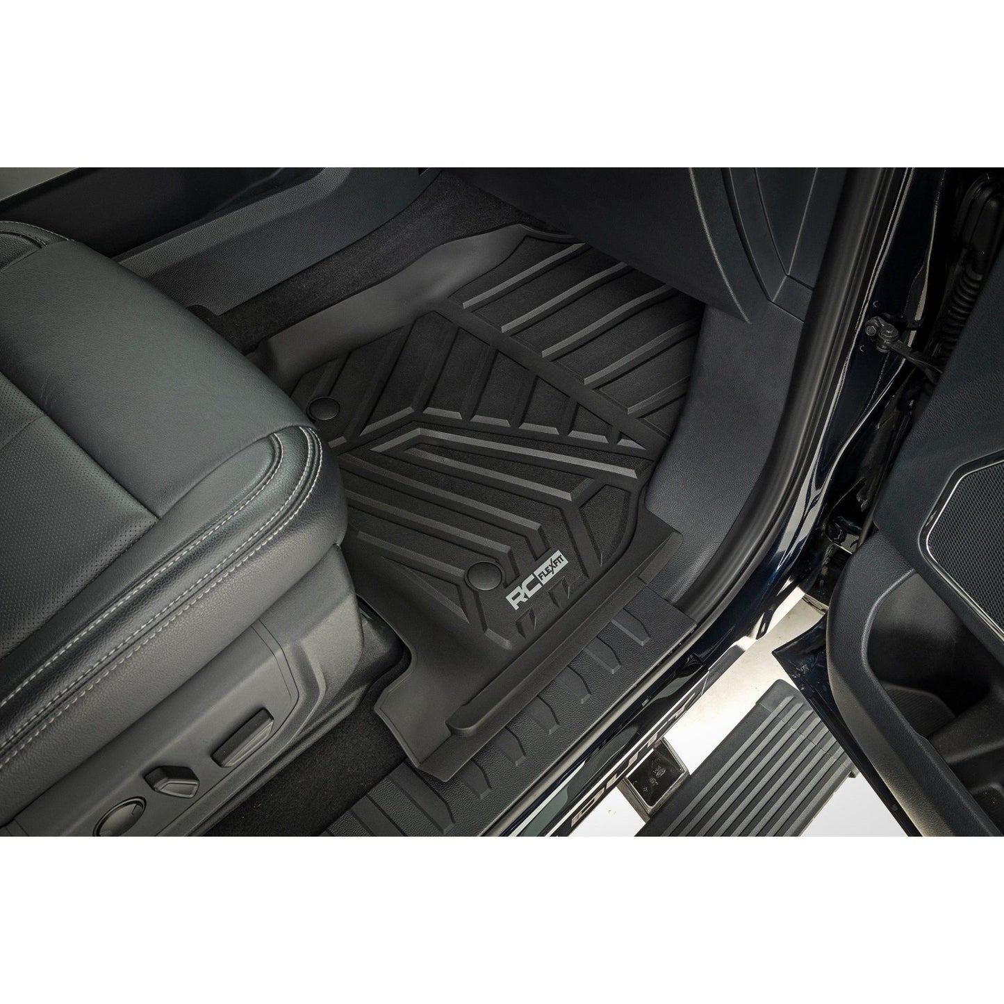 ROUGH COUNTRY Flex-Fit Floor Mats | Front | Ford F-250/F-350 Super Duty 2WD/4WD (2017-2026) | FF-5171