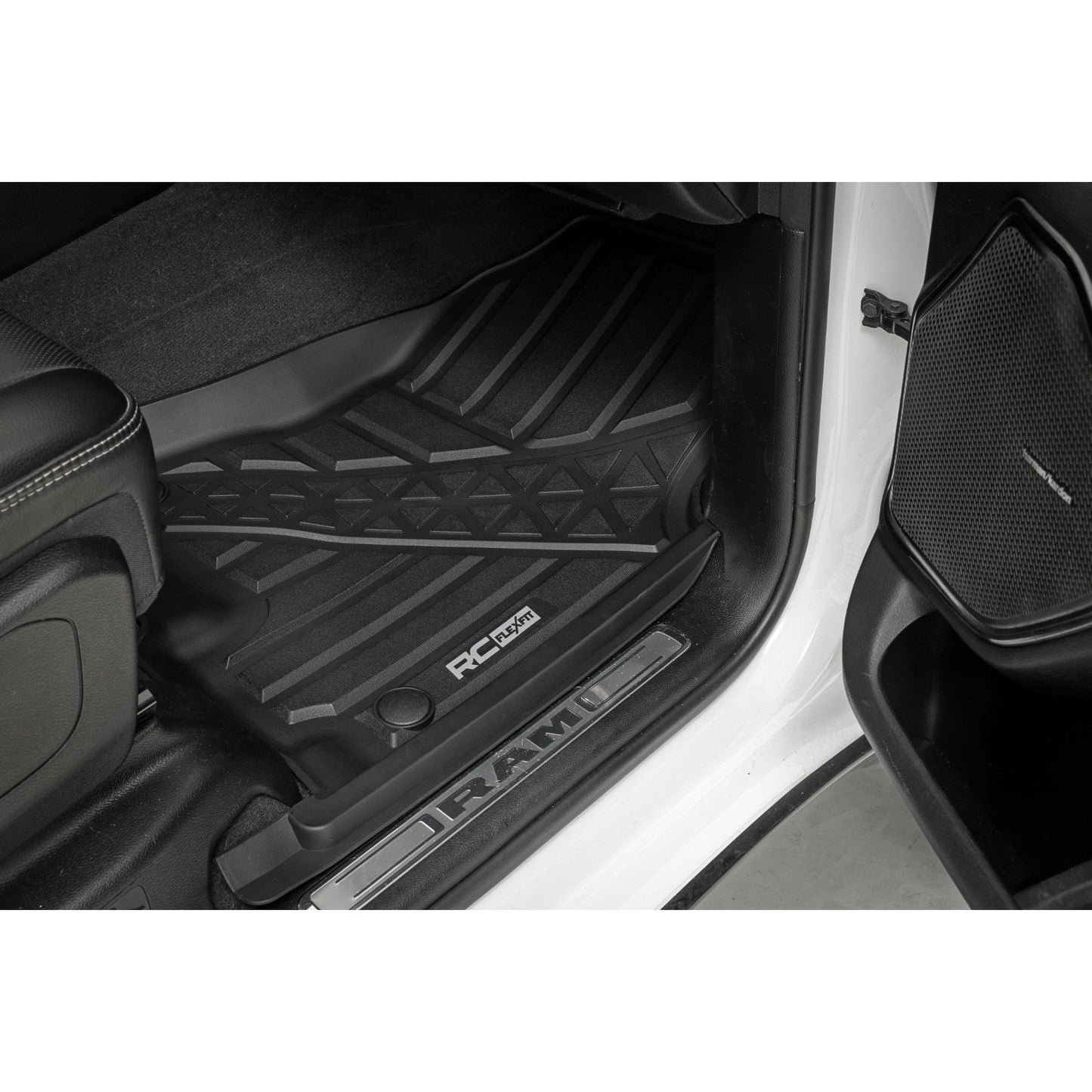 ROUGH COUNTRY Flex-Fit Floor Mats | Front | Crew | Ram 1500 (19-24)/1500 TRX (21-24) | FF-3142