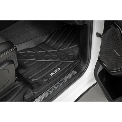 ROUGH COUNTRY Flex-Fit Floor Mats | Front | Crew | Ram 1500 (19-24)/1500 TRX (21-24) | FF-3142