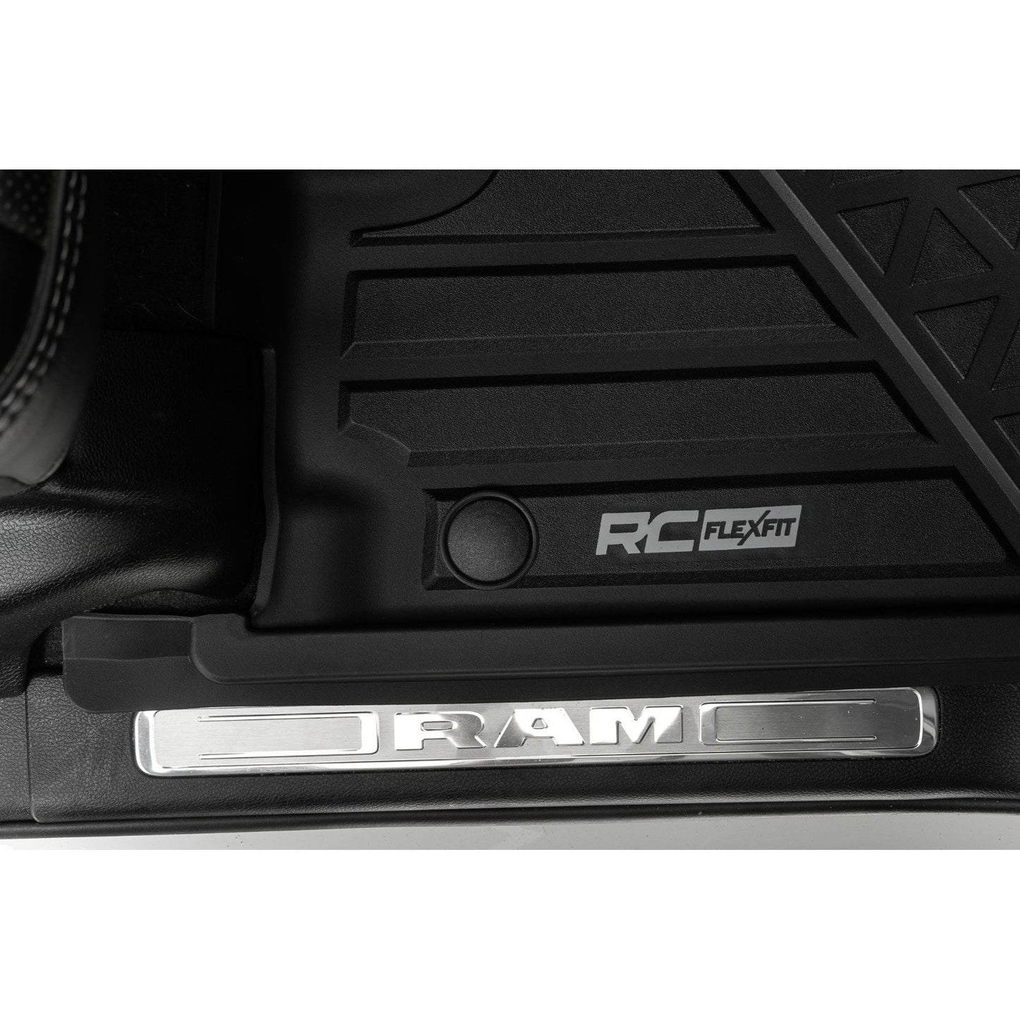 ROUGH COUNTRY Flex-Fit Floor Mats | Front | Crew | Ram 1500 (19-24)/1500 TRX (21-24) | FF-3142