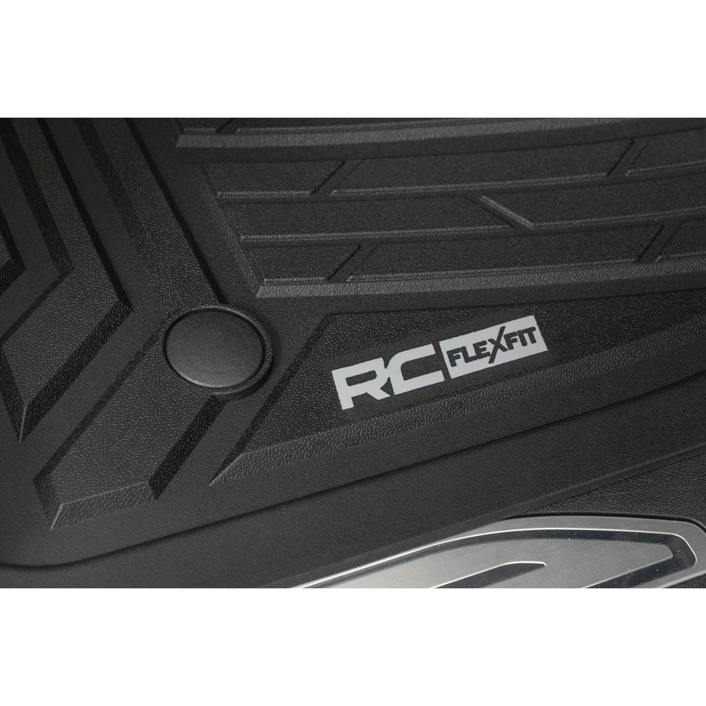 ROUGH COUNTRY Flex-Fit Floor Mats | FR & RR | FR Bucket | Crew | Chevy/GMC 1500/2500HD/3500HD (19-26 & Classic) | FF-21612