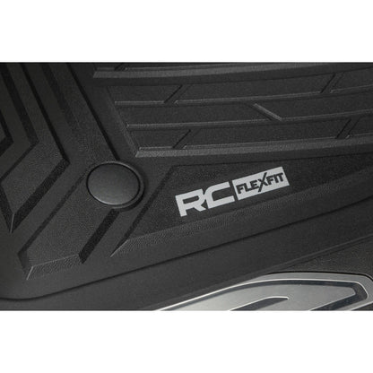 ROUGH COUNTRY Flex-Fit Floor Mats | FR & RR | FR Bucket | Crew | Chevy/GMC 1500/2500HD/3500HD (19-26 & Classic) | FF-21612