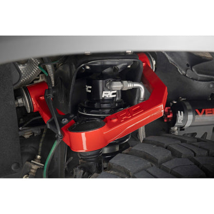 ROUGH COUNTRY Red Forged Upper Control Arms | 3.5" Of Lift | Toyota 4Runner (10-24)/Tacoma (05-23)  | 74201ARED