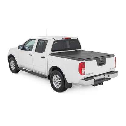 ROUGH COUNTRY Hard Tri-Fold Flip Up Bed Cover | 5' Bed | Nissan Frontier 2WD/4WD (05-21) | 49520501
