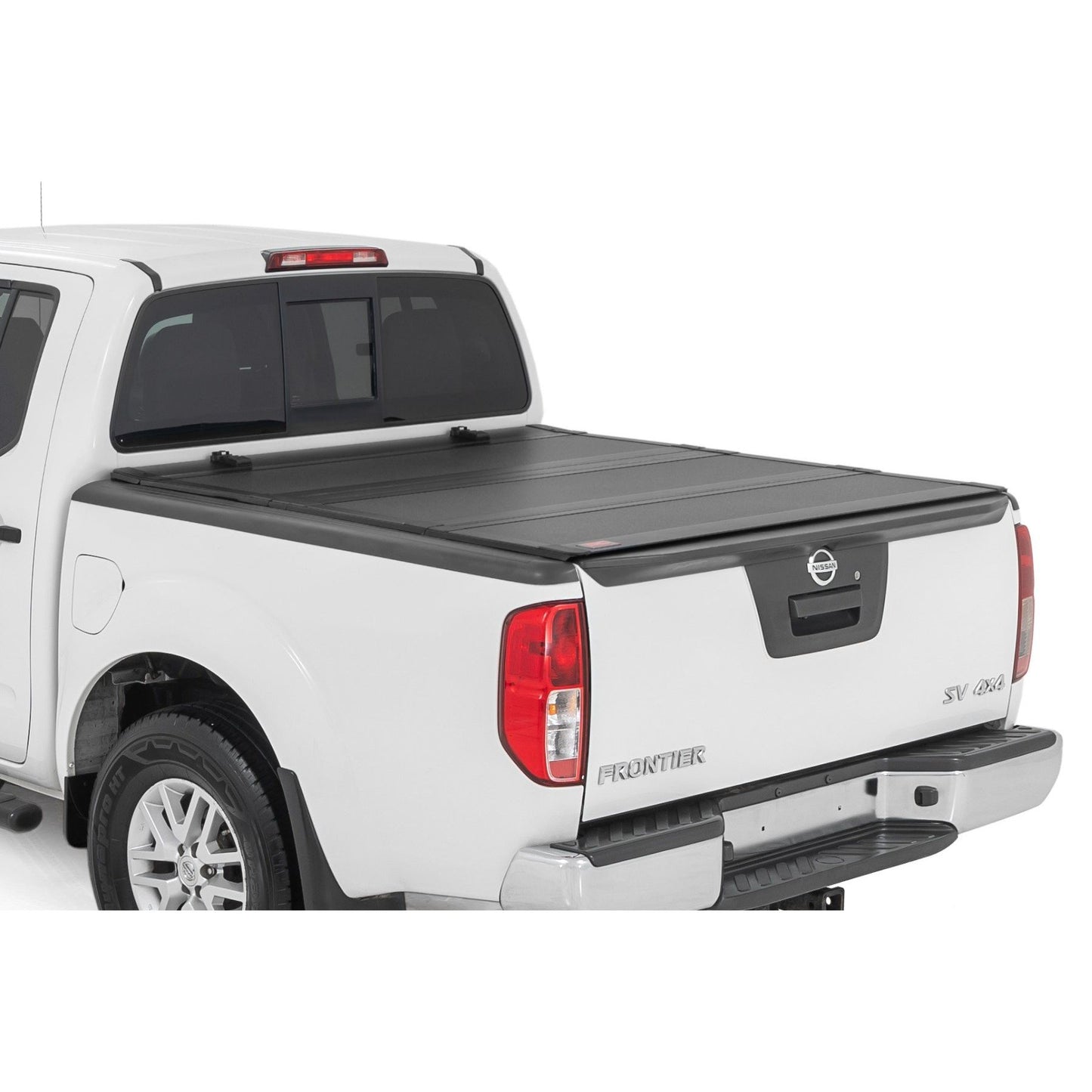 ROUGH COUNTRY Hard Tri-Fold Flip Up Bed Cover | 5' Bed | Nissan Frontier 2WD/4WD (05-21) | 49520501