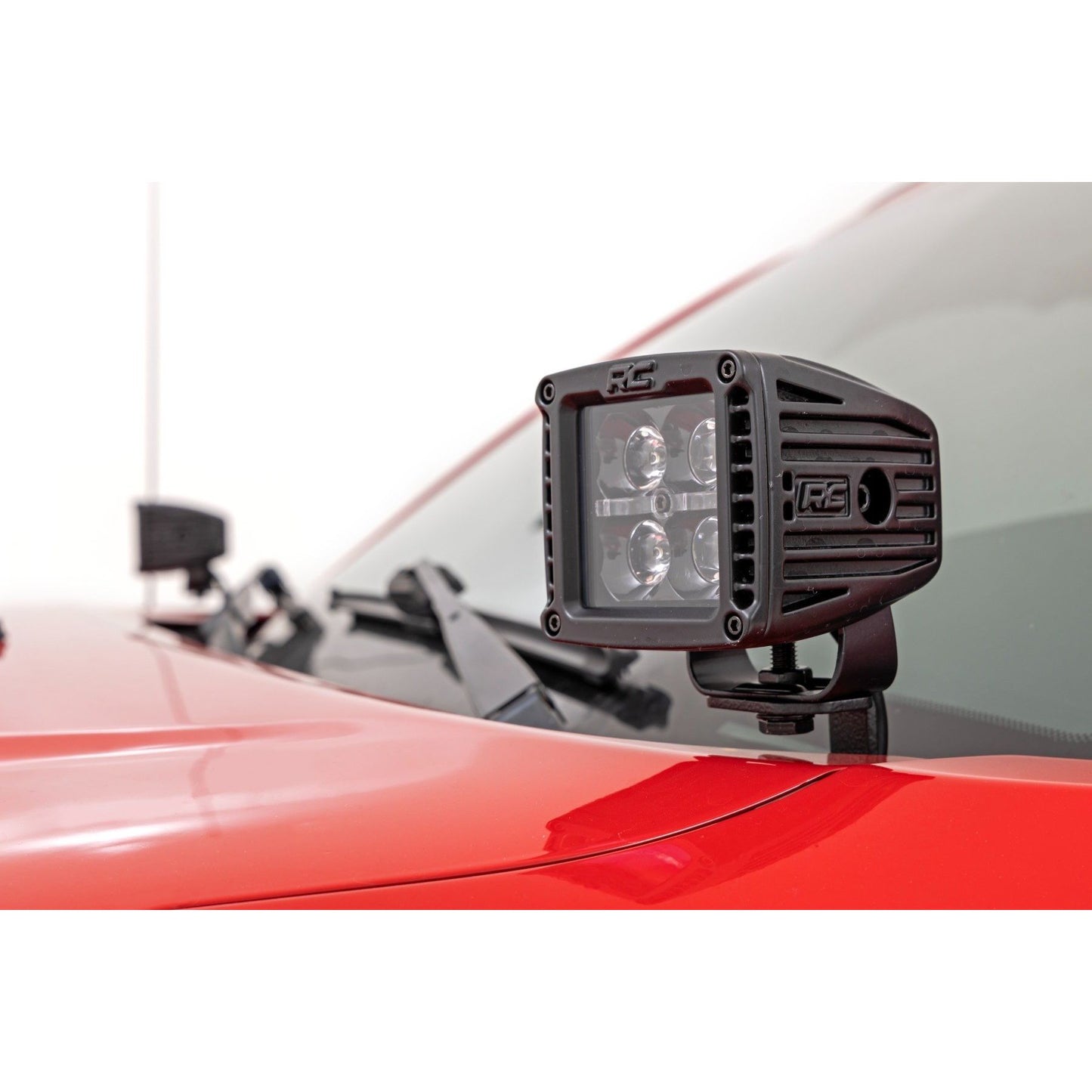 ROUGH COUNTRY LED Light Kit | Ditch Mount | 2" Black Pair | Amber DRL | Toyota Tacoma (05-15) | 71090