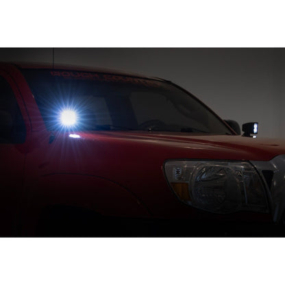 ROUGH COUNTRY LED Light Kit | Ditch Mount | 2" Black Pair | Flood | Toyota Tacoma (05-15) | 71088