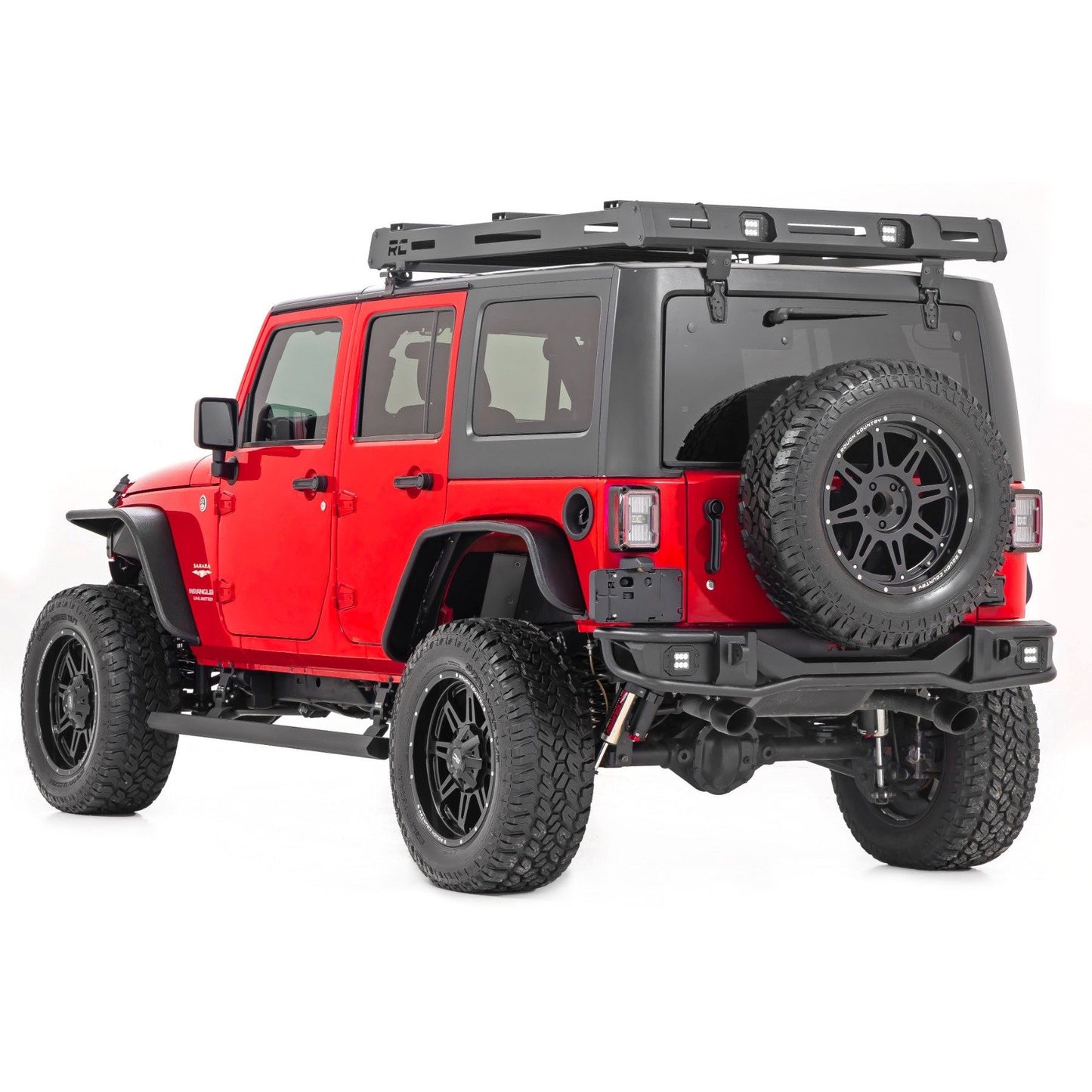 ROUGH COUNTRY Power Running Boards | Dual Electric Motor | 4 Door | Jeep Wrangler Unlimited (07-18) | PSR610330