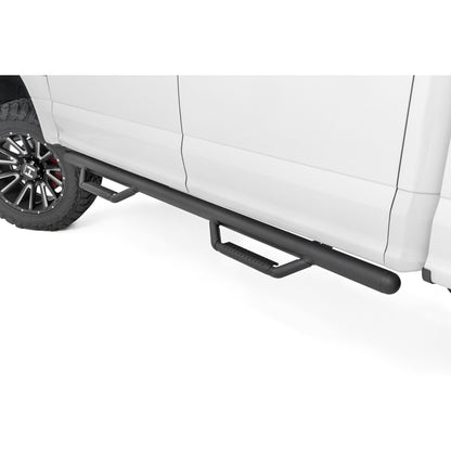 ROUGH COUNTRY Nerf Steps | Cab Length | Crew | Ford F-150/Lightning/F-250/F-350/Raptor (15-25) | RCF1596CCB
