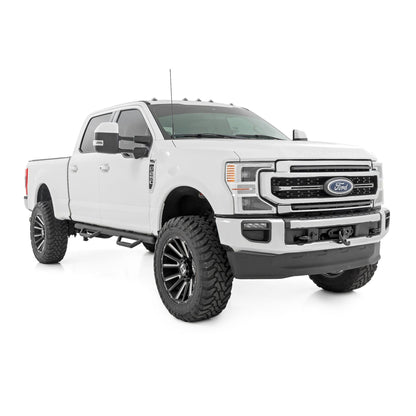ROUGH COUNTRY Nerf Steps | Cab Length | Crew | Ford F-150/Lightning/F-250/F-350/Raptor (15-25) | RCF1596CCB