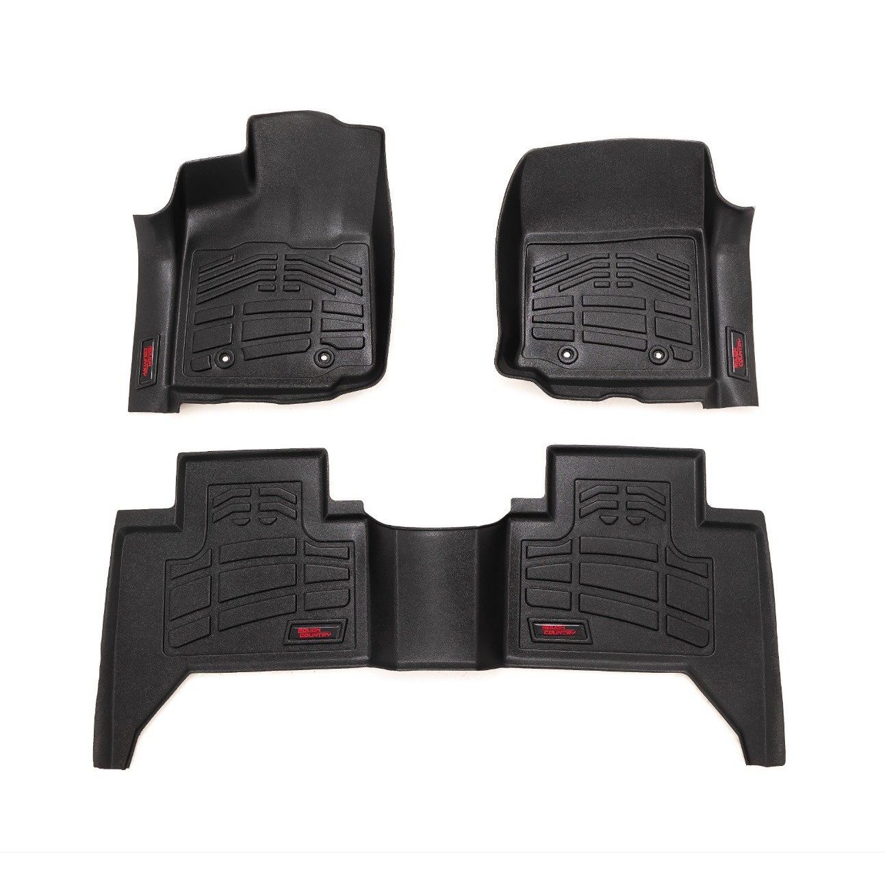 ROUGH COUNTRY Sure-Fit Floor Mats | FR & RR | Toyota Tacoma 2WD/4WD (2016-2023) | SM71216