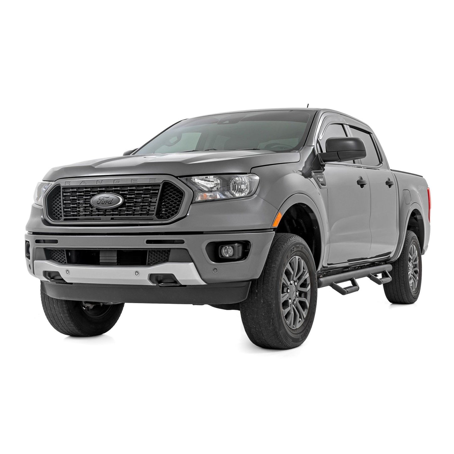 ROUGH COUNTRY Nerf Steps | Cab Length | Crew Cab | Ford Ranger 2WD/4WD (2019-2025) | RCF1981CCB