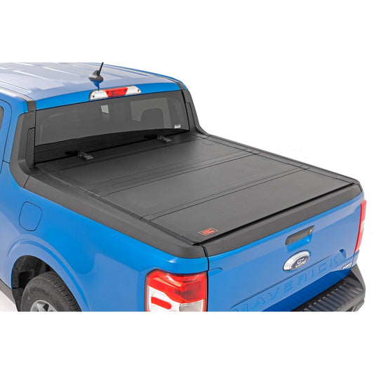 ROUGH COUNTRY Hard Tri-Fold Flip Up Bed Cover | 4'6" Bed | Ford Maverick 2WD/4WD (22-25) | 49254500