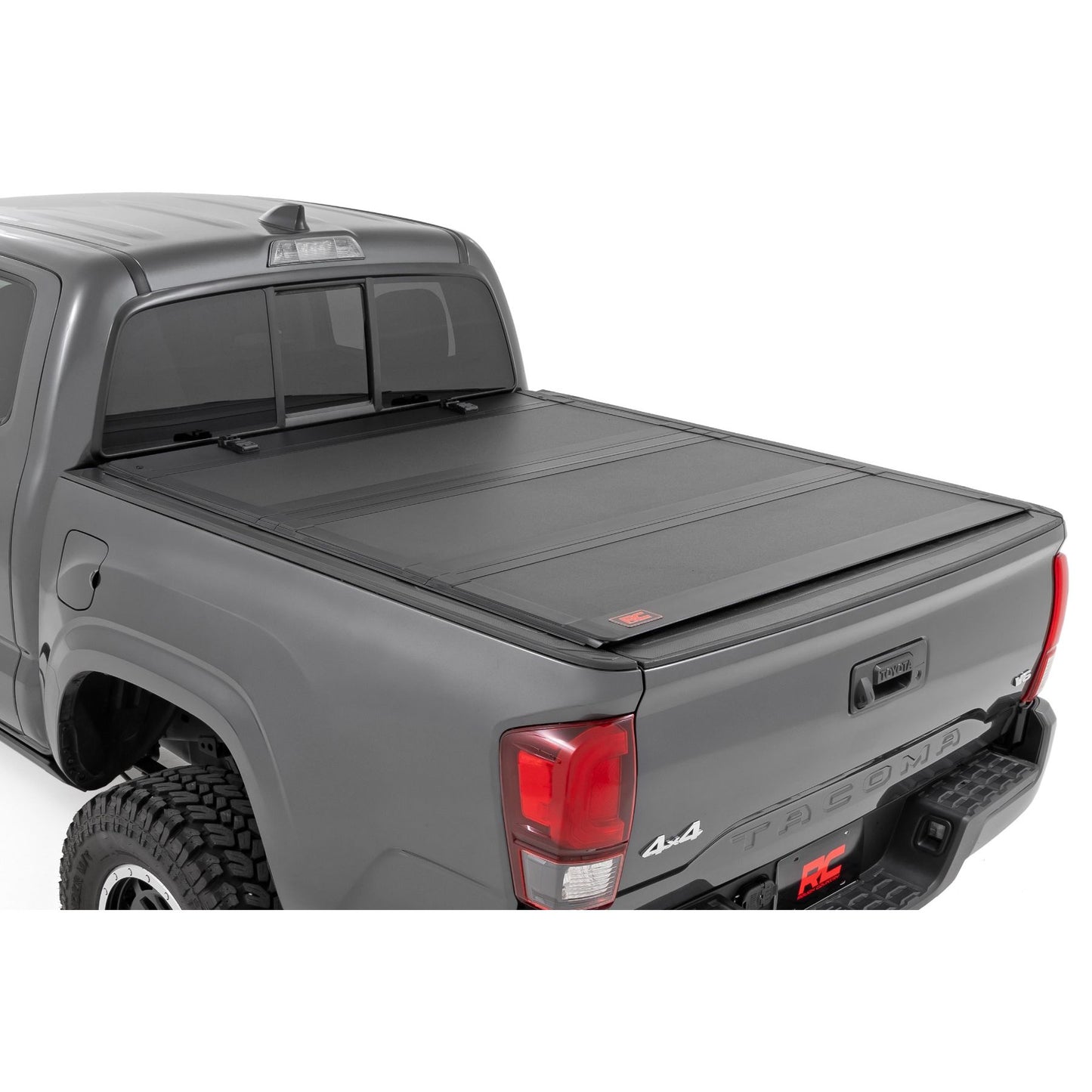 ROUGH COUNTRY Hard Tri-Fold Flip Up Bed Cover | 5' Bed | Toyota Tacoma 2WD/4WD (2005-2015) | 49415500
