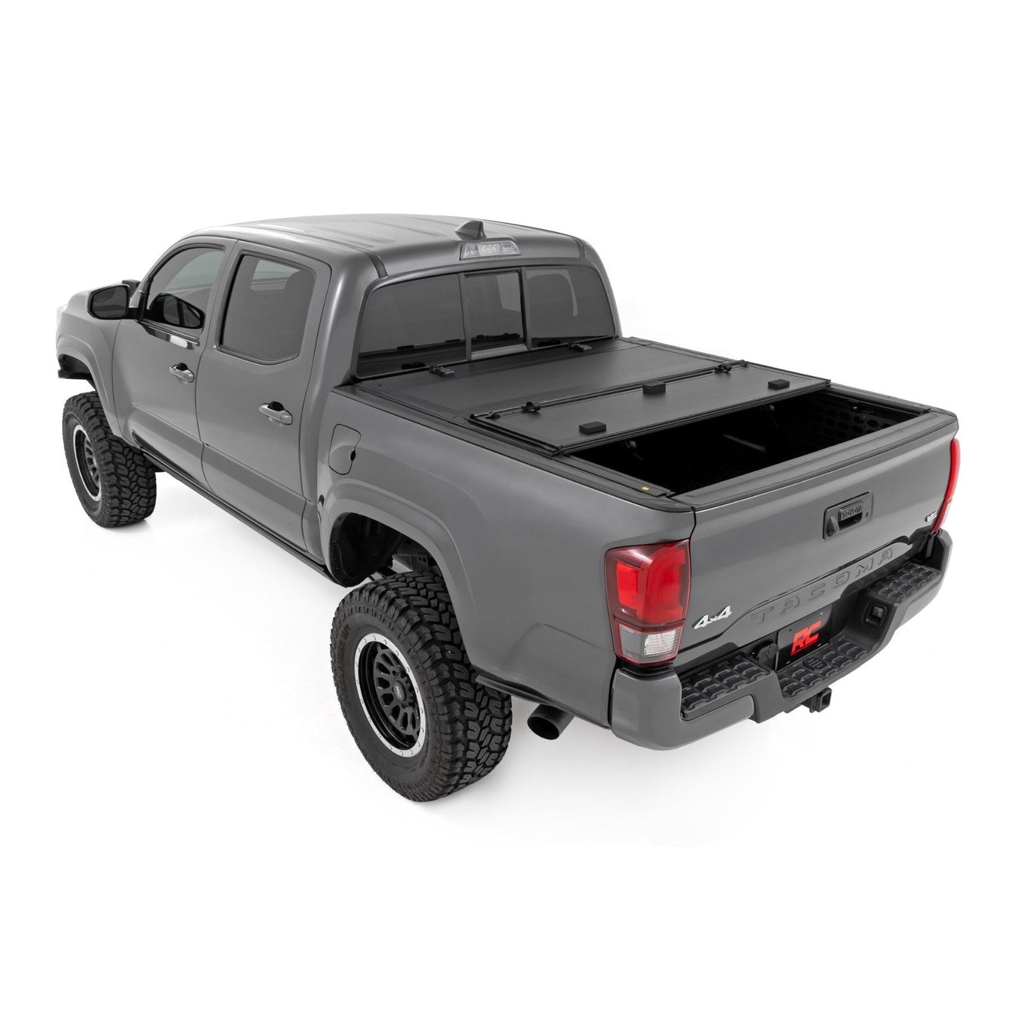 ROUGH COUNTRY Hard Tri-Fold Flip Up Bed Cover | 6' Bed | Toyota Tacoma 2WD/4WD (2016-2023) | 49420600