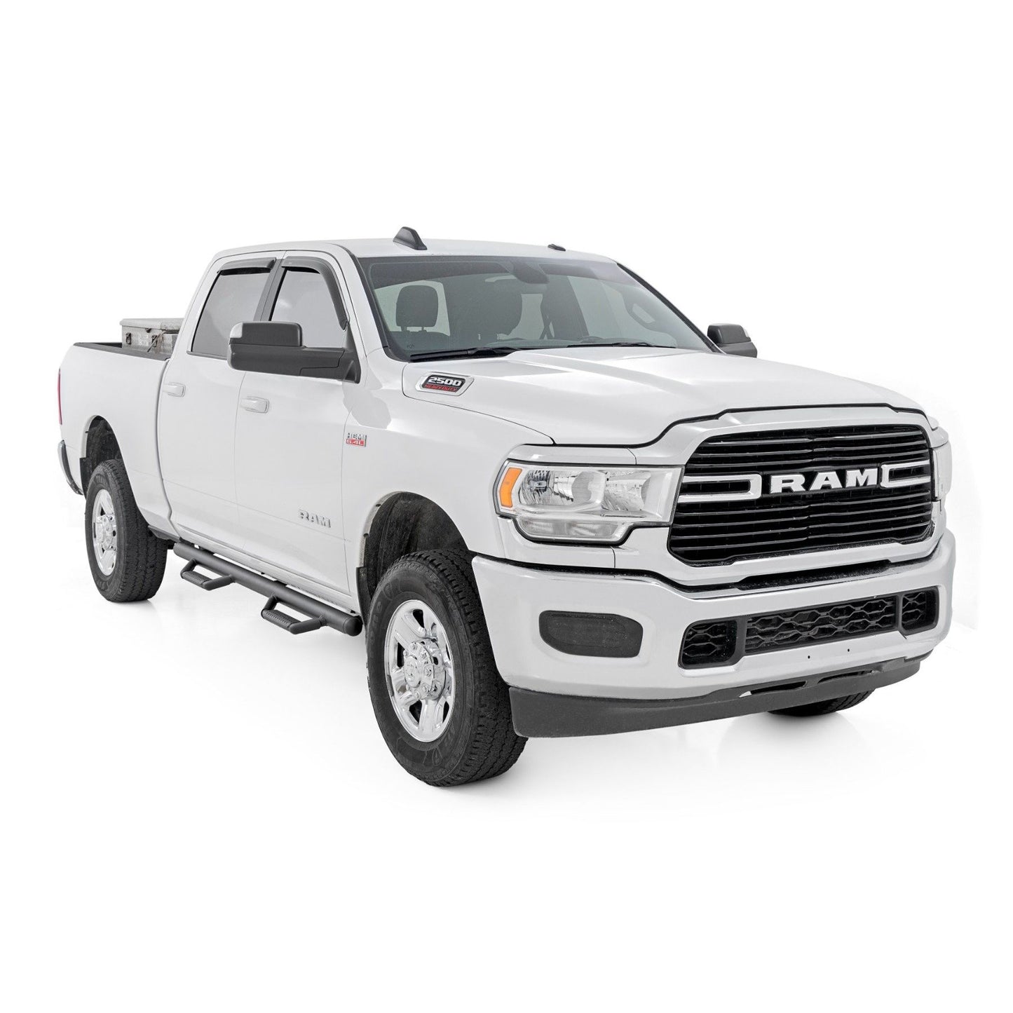 ROUGH COUNTRY Nerf Steps | Cab Length | Crew Cab | SRW | Ram 1500/2500/3500 2WD/4WD (10-25 & Classic) | RCD2080CCB