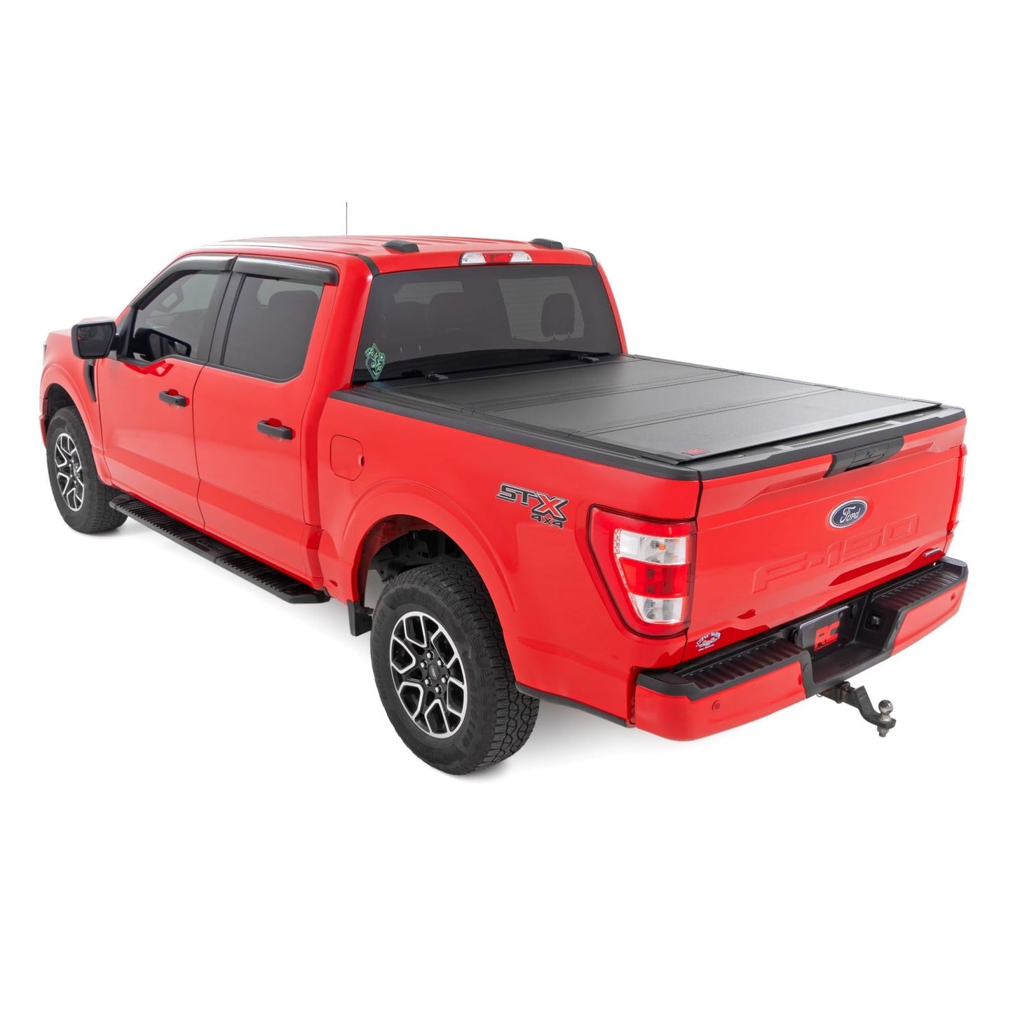 ROUGH COUNTRY | Hard Tri-Fold Flip Up Bed Cover  6'7" Bed  Ford F-150 2WD/4WD (2015-2020) | 49225650_A