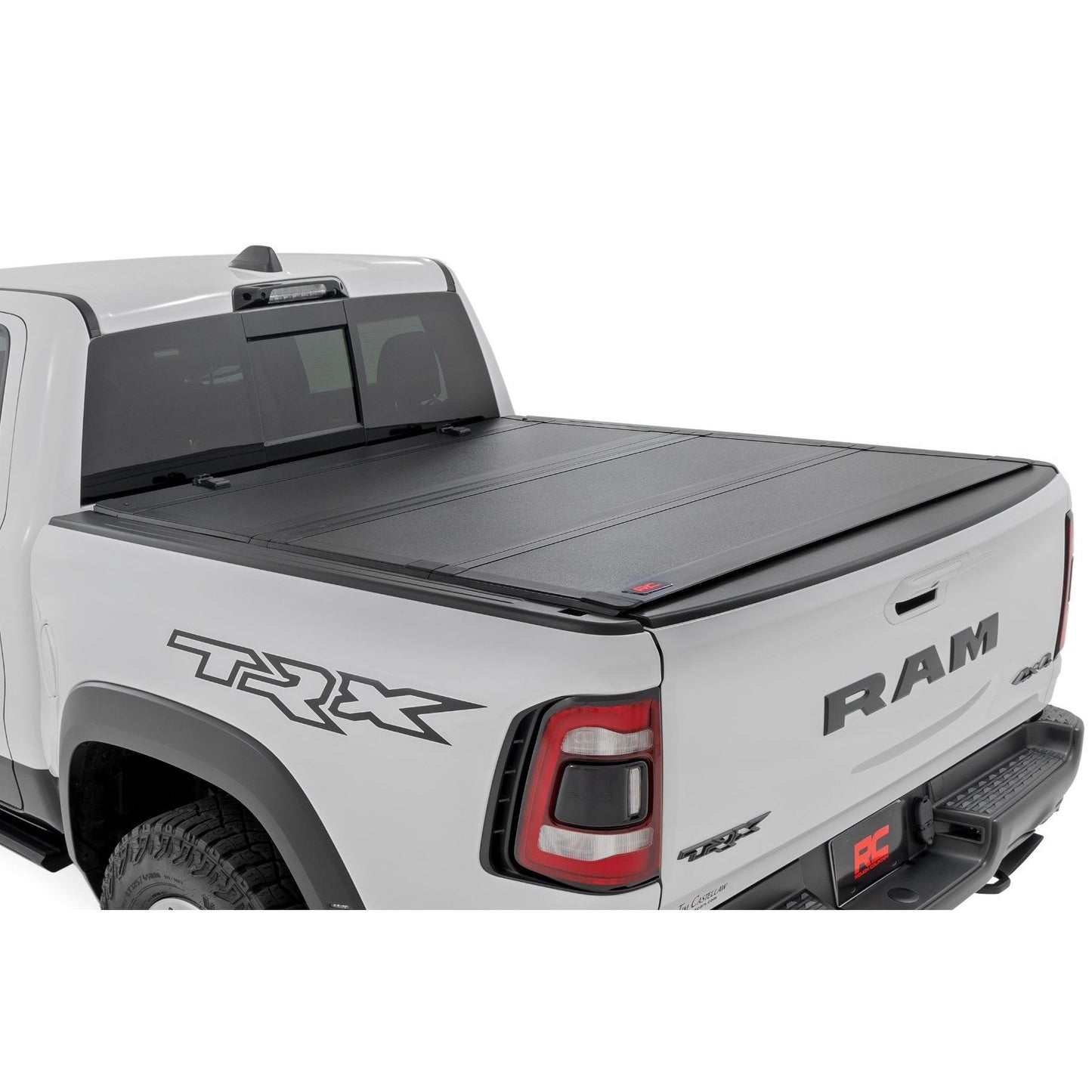 ROUGH COUNTRY Hard Tri-Fold Flip Up Bed Cover | 6'4" | Ram 1500 (19-25)/1500 TRX (21-24)  | 49320650