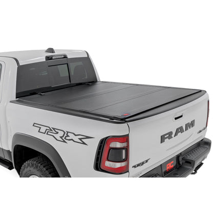 ROUGH COUNTRY Hard Tri-Fold Flip Up Bed Cover | 6'4" | Ram 1500 (19-25)/1500 TRX (21-24)  | 49320650