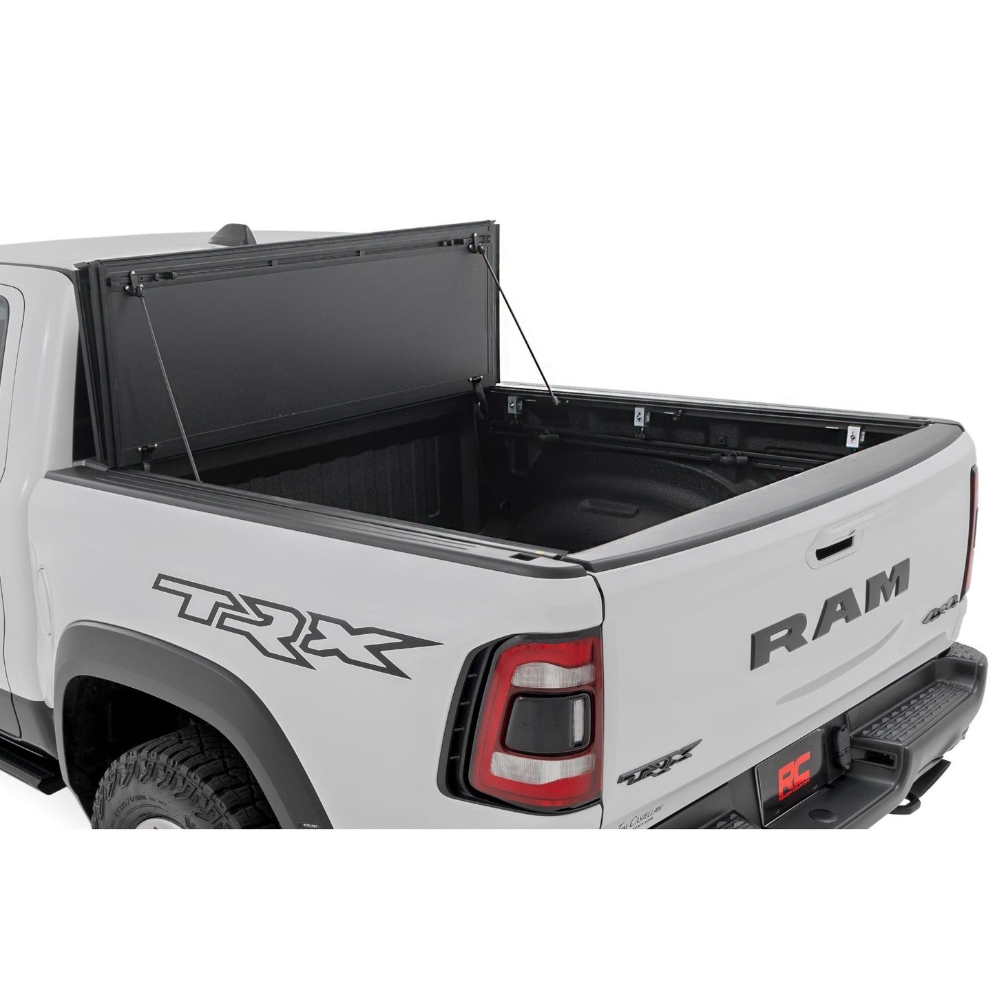 ROUGH COUNTRY Hard Tri-Fold Flip Up Bed Cover | 6'4" | Ram 1500 (19-25)/1500 TRX (21-24)  | 49320650
