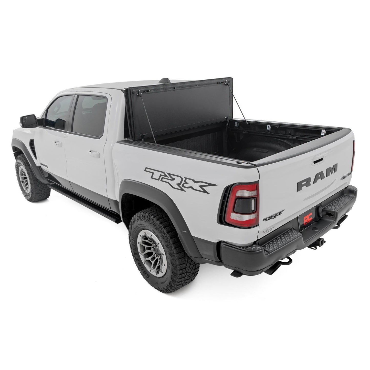 ROUGH COUNTRY Hard Tri-Fold Flip Up Bed Cover | 6'4" | Ram 1500 (19-25)/1500 TRX (21-24)  | 49320650