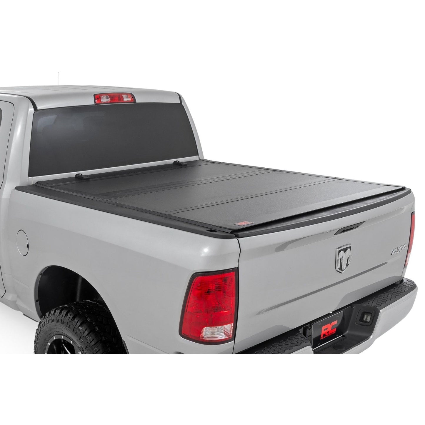 ROUGH COUNTRY Hard Tri-Fold Flip Up Bed Cover | 6'4" Bed | Ram 1500/2500/3500 (10-25 & Classic) | 49318650